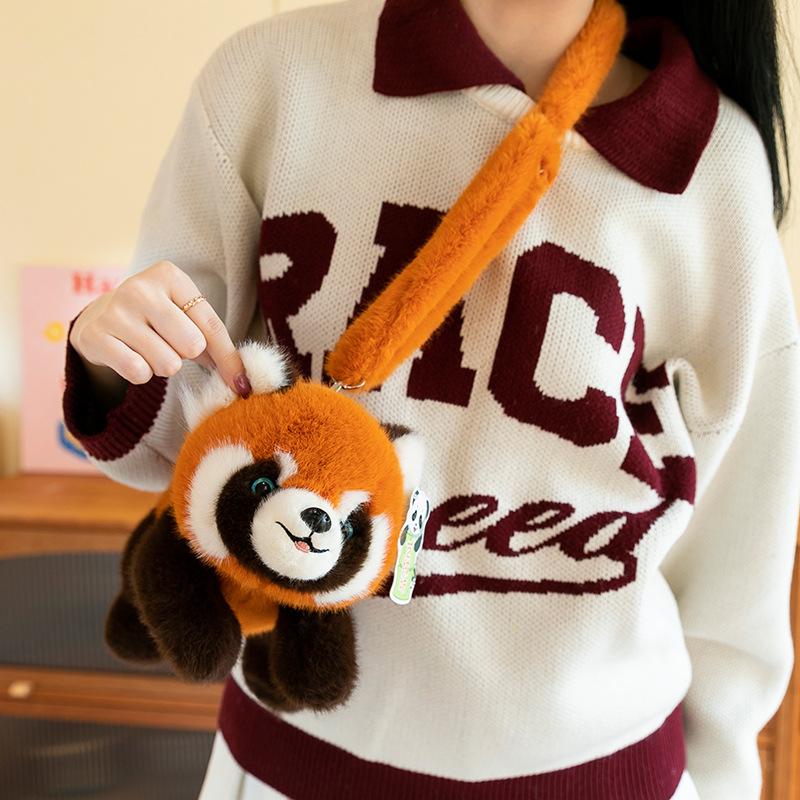 Stupid Party Style Little Panda Plush Toys Children's Sleeping Pillow Girls' Crossbody Bag Home Decoration Office Doll