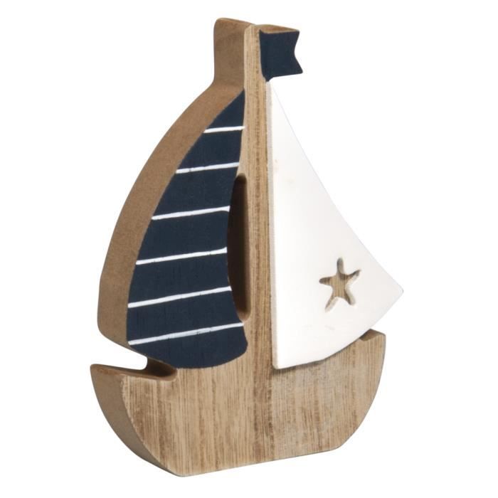 Bateau en bois - RAYHER - 9x1,8x12cm - Couleur bleu - Pour enfants