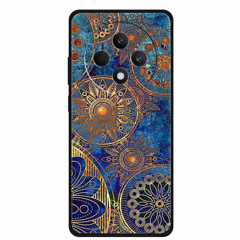 Phone Case For OPPO Reno12 F 4G/5G Cover Black Silicone TPU Soft Painted Tiger Coque For OPPO Reno 12F 4G/5G Global Bumper Shell