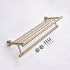 Brushed Gold Stainless Steel Towel Bar Rack Toilet Paper Holder Towel Rack Hook Toilet Brush Bathroom Hardware Accessories