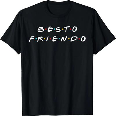 Besto Friendo Забавная парная футболка для друзей, шутка, юмор