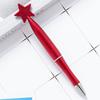 New Arrival Promotional Cheap Assorted Colors Five-pointed Star Shape 1.0mm Black Ink Ball Pens School Office Plastic Pens