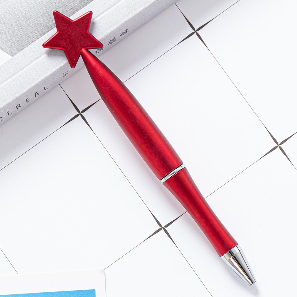 New Arrival Promotional Cheap Assorted Colors Five-pointed Star Shape 1.0mm Black Ink Ball Pens School Office Plastic Pens