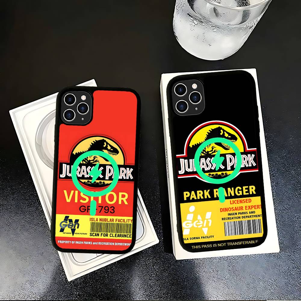 J-Jurassic Park Dinosaur World For Magsafe Magnetic Wireless Phone Case For IPhone 17 16 15 14 Plus 13 12 11 Pro Max Cover