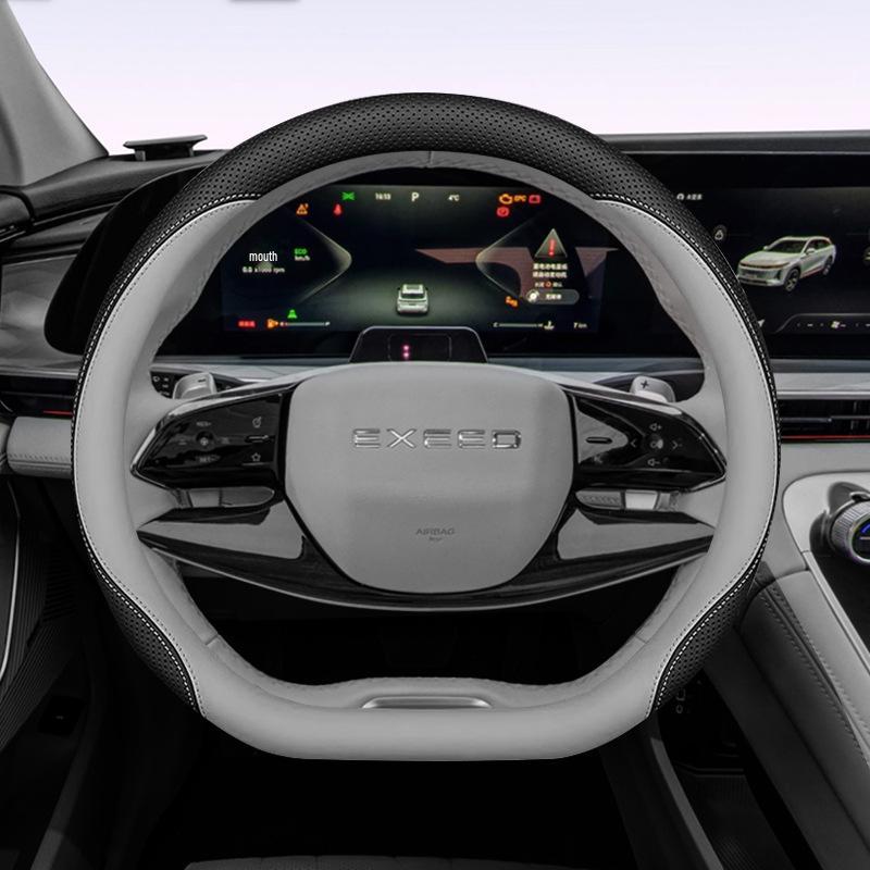 Xingtu Yaoguang Nappa Leather Steering Wheel Cover: Non-Slip, Easy Install, All-Season Car Upgrade