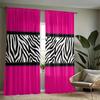 2 шт. розовые шторы с леопардовым принтом, подходящие для украшения спальни, гостиной, кухни, домашнего декора, украшения окон