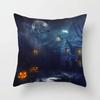 Halloween Horror Pumpkin Bat Print Pattern Cushion Cover Home Living Room Sofa Decoration Polyester Zipper Pillow