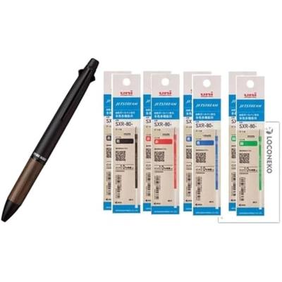 Многофункциональная ручка Mitsubishi Pencil Jetstream 4 & 1 Основной блок+Бумажная упаковка Сменные стержни SXR-80K, 4 Ц...