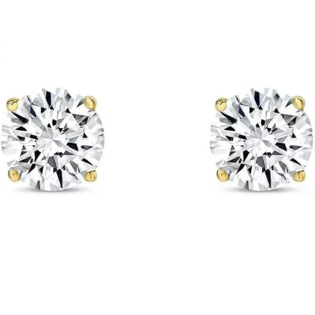 Серьги-подвески Солитер из серебра 925 пробы для женщин