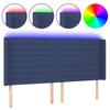 LED Headboard in Blue 183 x 16 x 118 128 cm Fabric
