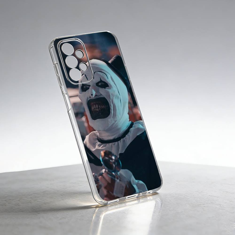 Чехол для телефона Art the Clown horror T-Terrifier, прозрачный силиконовый, мягкий, для Samsung S25, S24, S21, S22, S23, S30, Ultra, S20, Plus, Fe
