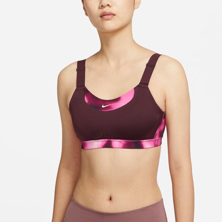 Nike Спортивное нижнее белье женское Яркий бордово-красный Средняя поддержка DR2839-652