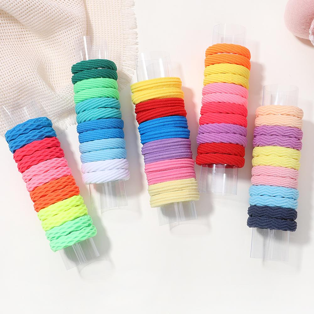12PCS Women Girls Basic Elastic Hair Bands Ties Scrunchie Ponytail Holder Rubber Bands Fluorescent Headband Hair Accessories