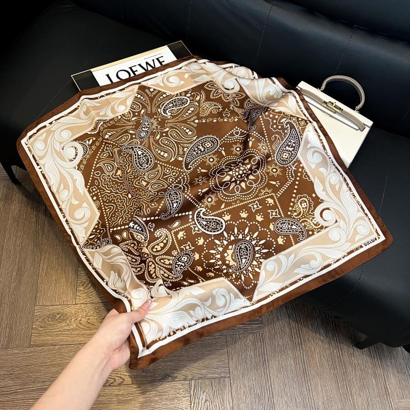 Mother's Day Silk Scarf Muse Festival Gift Simulation Silk Silk Scarf Premium Spring and Summer Square Scarf 71 Silk Decorative Small Scarf