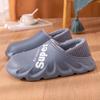 Colsony House Slippers Men Winter Slippers Waterproof Warm Men Shoes Women Couples Non -Slip Plush Cotton Indoor Shoes Men