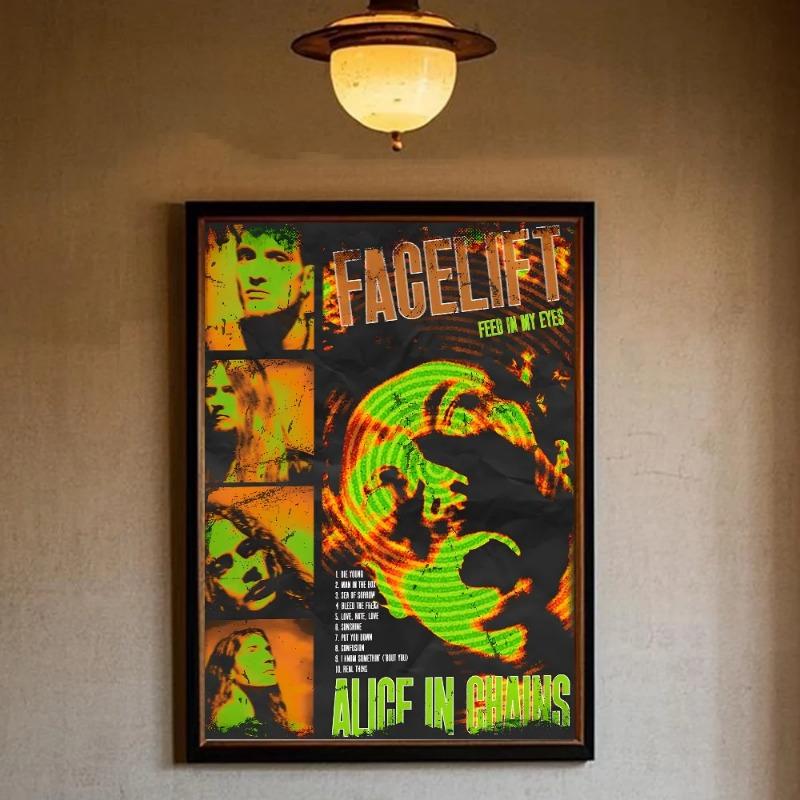 Ретро Музыка Элис Ин Чейнс Постер HD арт липкая стена водонепроницаемый дом гостиная спальня бар эстетичное украшение