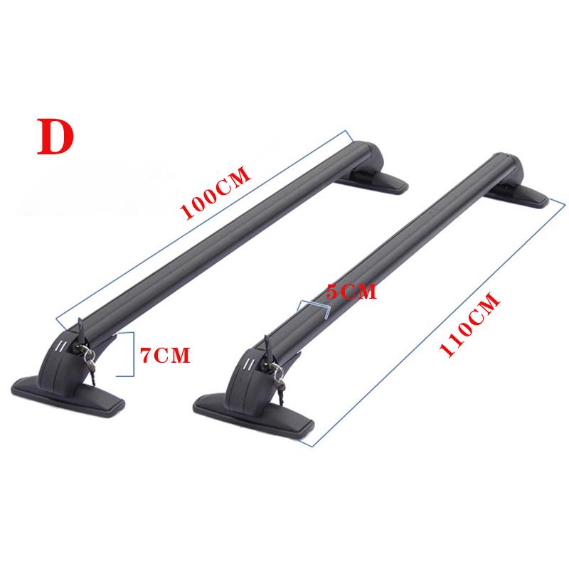 1 пара/2 шт. Универсальный багажник на крышу автомобиля, черный алюминиевый багажник с замком сверху, автомобильный багажник