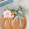 Pearl Bridegroom-bride Corsage Simulation Flower Rose Corsage Elegant Pearl Wrist Flower  Prom