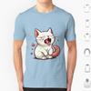 Aaahhhhh Yawning Kitty T Shirt 6xl Cotton Cool Tee Cute Cat Illustration Cartoony Cat Design Meowing Cat Art Playful Cat