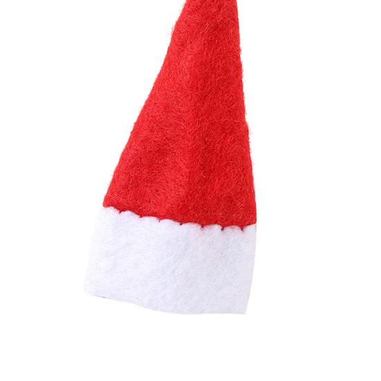 20 Pcs Candy Hat Finger Cap Lollipop Decoration Hats Mini Santa Hat New Year Party Table Dinner Decoration Wine Bottle Covers Parties Photography Prop