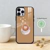 C-Coffee L-Latte Art Phone Case For iPhone 17,16,15,14,13,12,Plus,Pro,Max For Magnetic Wireless Charge