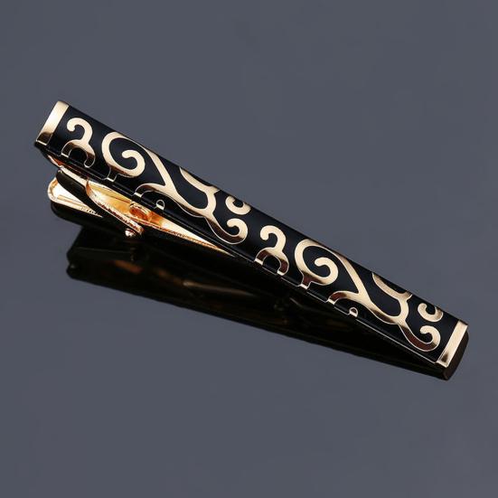 Мужской зажим для галстука, модный узор, универсальный полированный аксессуар, гладкая поверхность, деловой зажим для галстука для взрослых