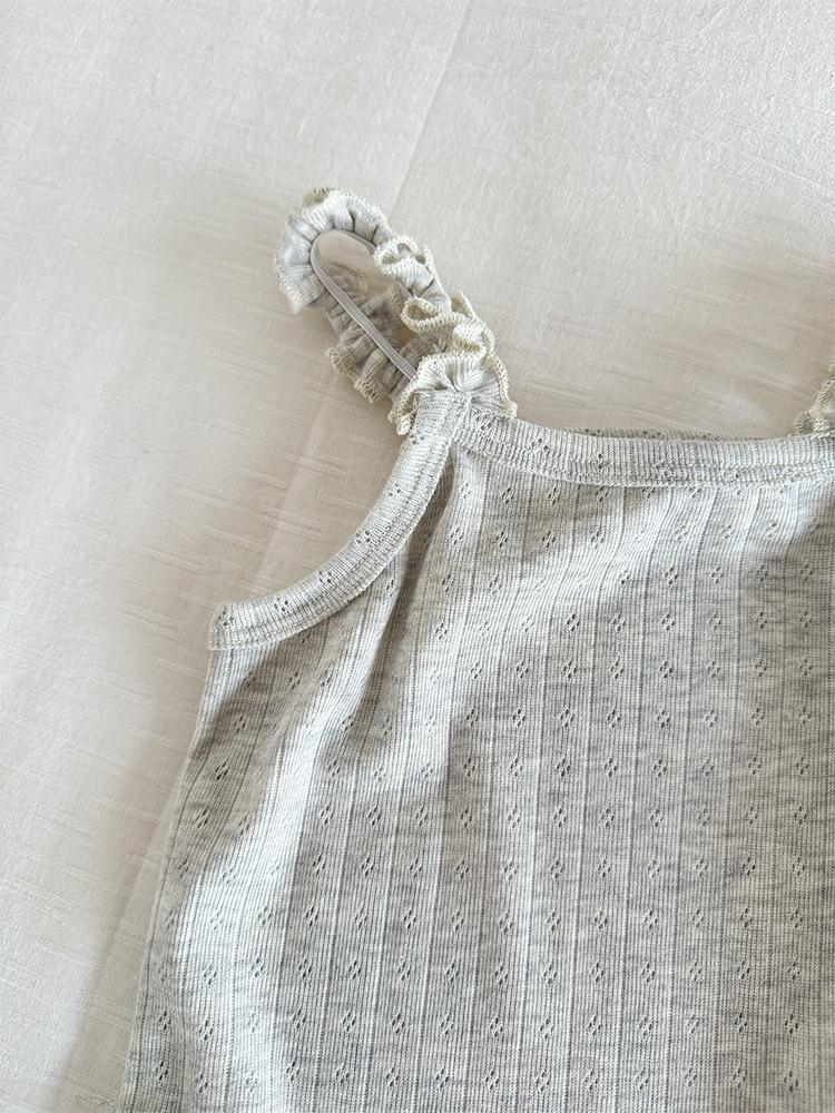 Летняя трикотажная майка в корейском стиле для маленьких девочек - Универсальная и яркая