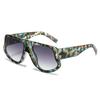 New Luxury Irregular Round Frame Leopard Gradient Women Sunglasses  Wide Leg Design Personality Trend Men Sun Glasses Uv400