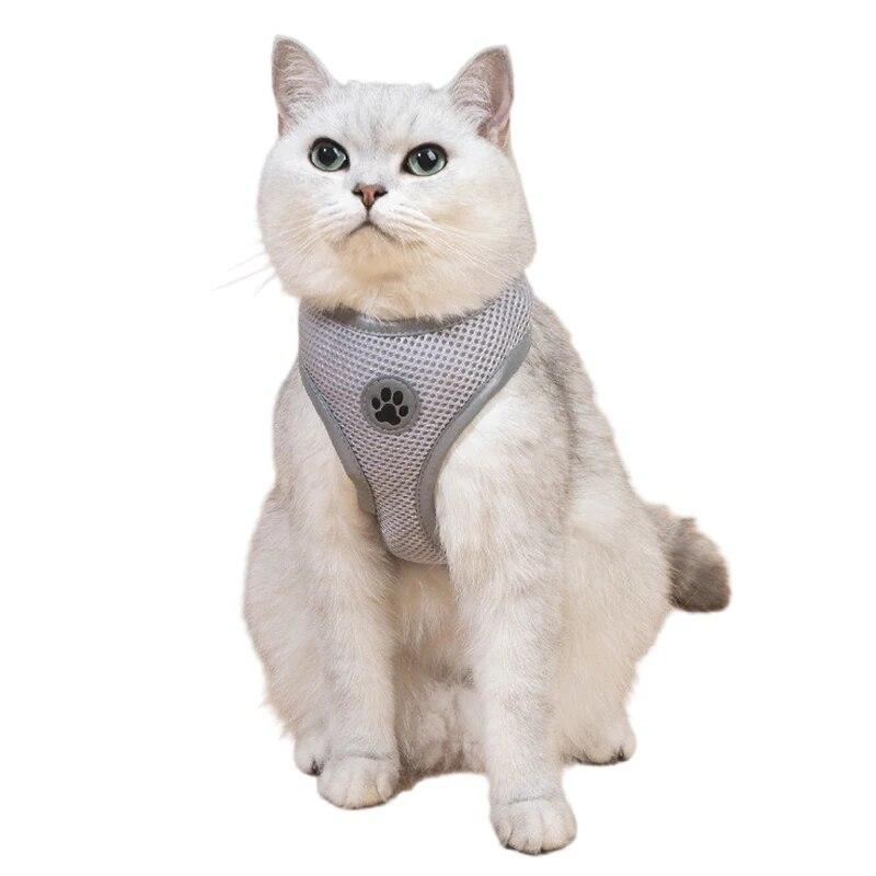 Набор поводков для кошек, светоотражающий поводок для прогулок для щенков, домашних животных, защита от побега, поводок для котят для кошек, маленьких собак, аксессуары для кошек