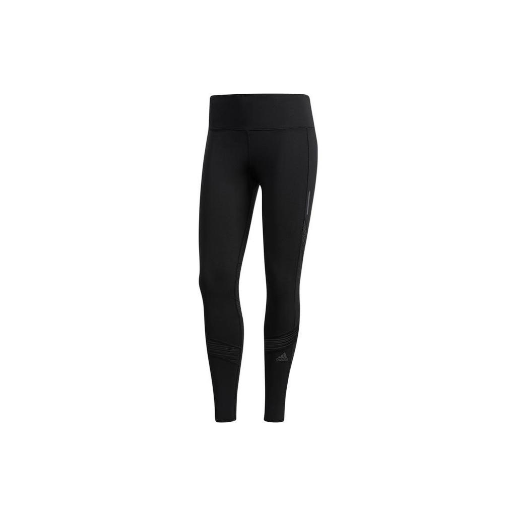 Adidas Solid Color Logo High-Waist Running Tights Women Bottoms Black DT2842