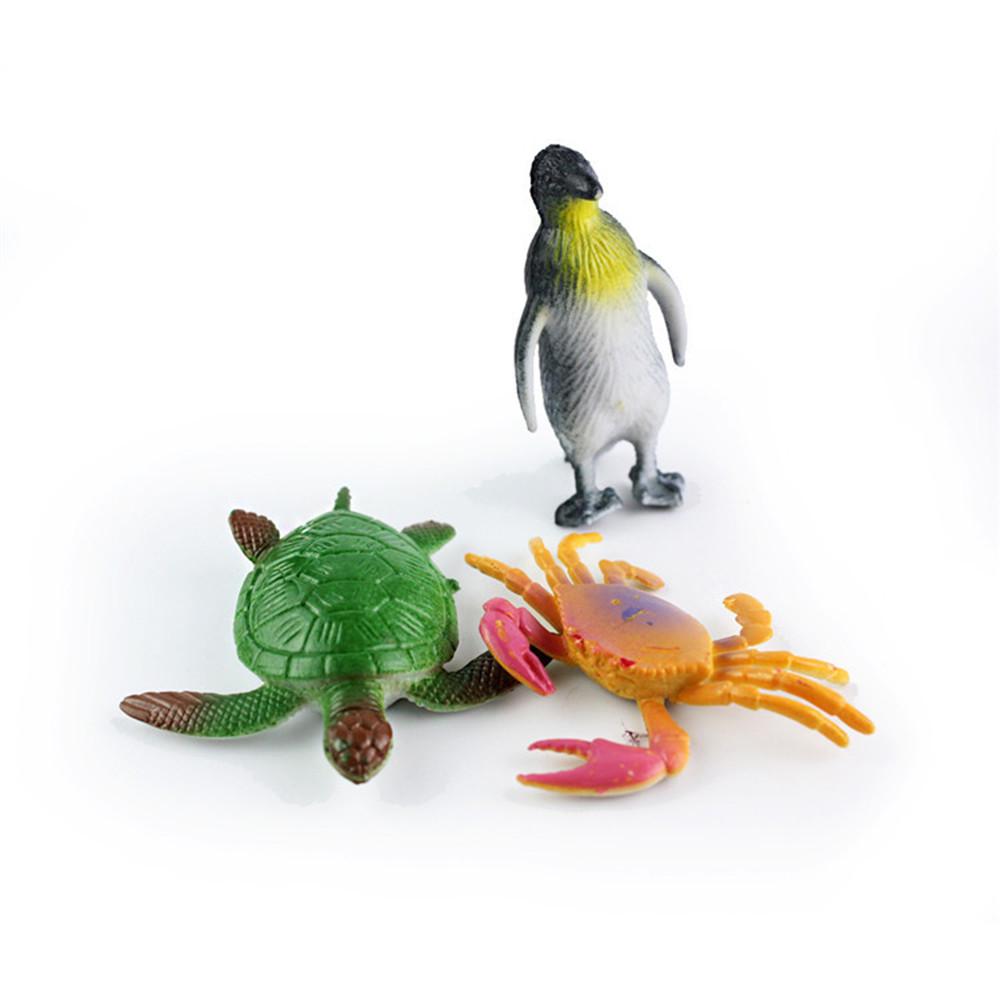 (Precious memory)A Set Simulation Plastic Ocean Animals Sea Creatures Model Educative Toys