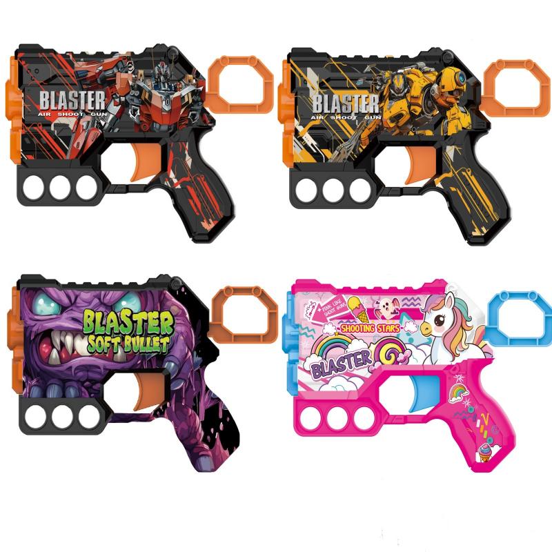 Детский пенный бластер с граффити, 8 мягких пуль EVA, воздушный бластер, безопасная игра-стрелялка для помещений и улицы, пистолет Airsoft, подарок для мальчика