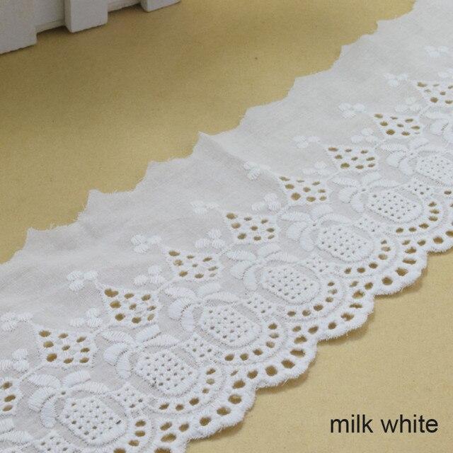 10 см белая 100% хлопковая вышивка, кружево, французская кружевная лента, ткань, гипюр, отделка своими руками, основа для вязания, швейные аксессуары #3721