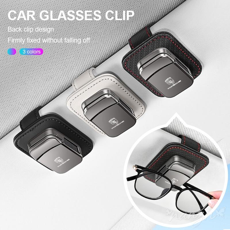 AAOM1 Sticker Car Glasses Clip Stable Universal Car Sun Visor Holoder For Porsche Panamera Cayenne Taycan Macan Carrera-GT 928 944
