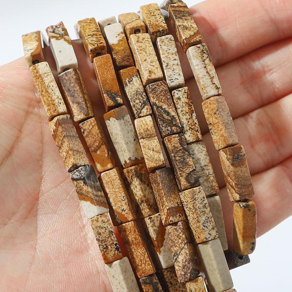 30 шт. Бусины из натурального камня, квадратные бусины-трубочки, агат, тигровый глаз, аметист, разделительные бусины для изготовления украшений, DIY браслет, ожерелье, серьги (40см)