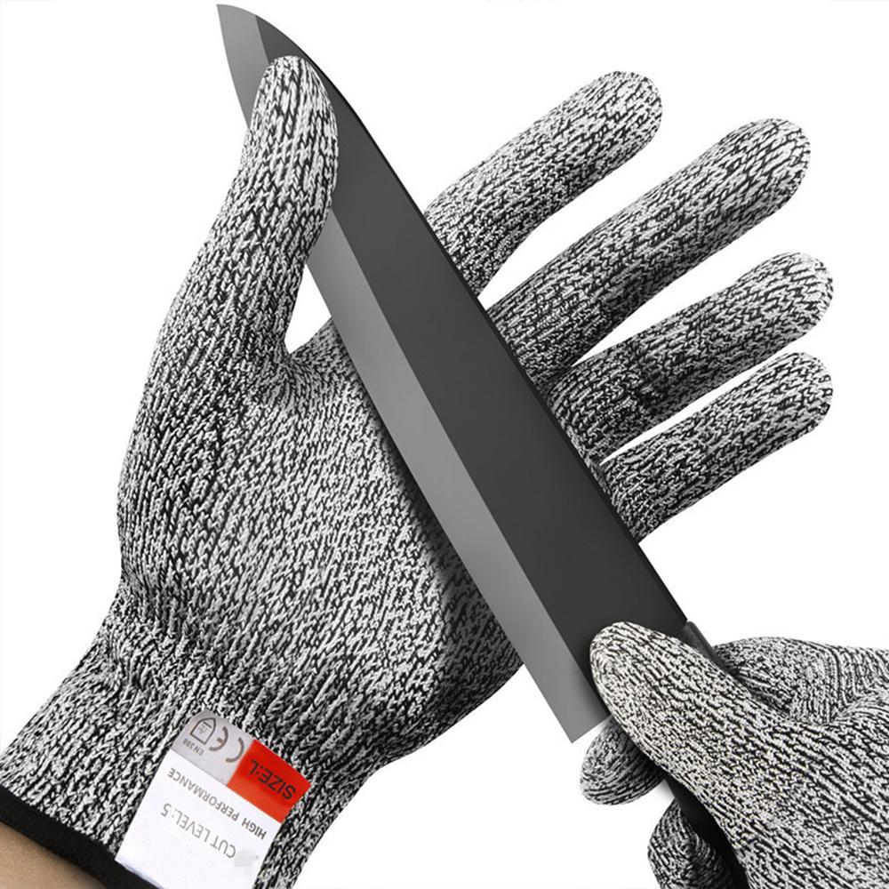 Anti cut Gloves 5 Grade Safety Cut Proof Stab Stainless Steel Wire Metal Mesh Kitchen Butcher Cut Resistant Safety Gloves S 20cm