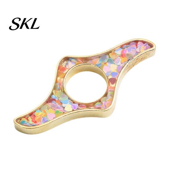 Eye-catching Glitter Bookmark Book Page Holder, Thumb Ring Holder for Reading, Smooth Edge Metal Opener Reading Accessory Students Readers