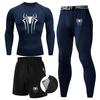 Men's Quick-Dry Three-Piece Compression Sports Set for Running and Basketball