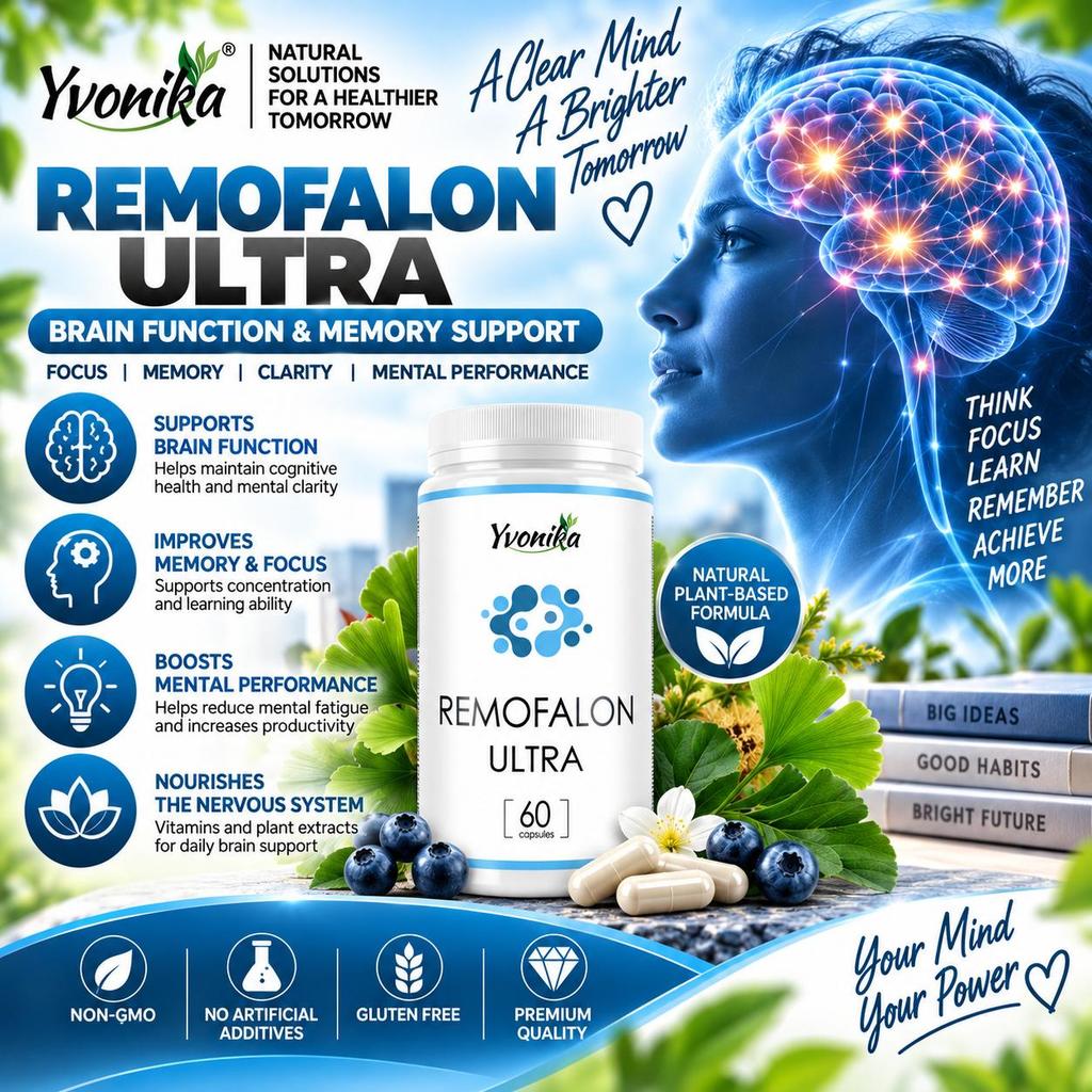 Remofalon Ultra – Brain Health, Memory Enhancement, Cognitive Function, Focus & Mental Clarity Support: 60 Capsules