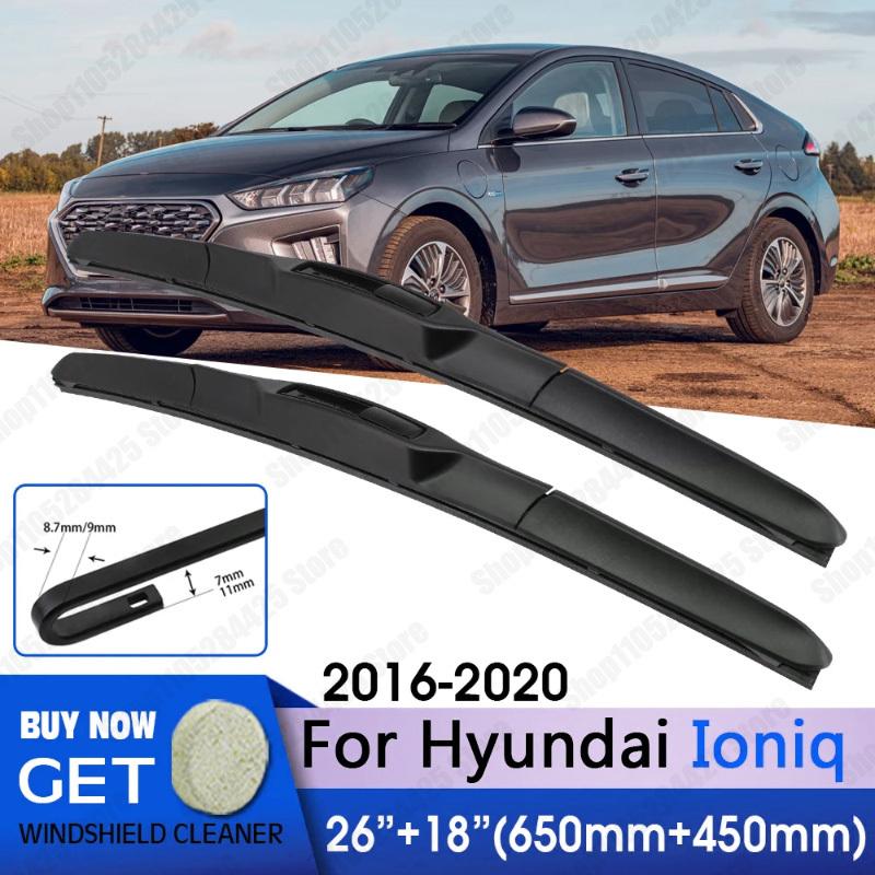 For Hyundai Ioniq 2016- Fit U Hook Arm Front Windscreen Wipers Auto Accessories Car Wiper Front Wiper Blades 26"+18"