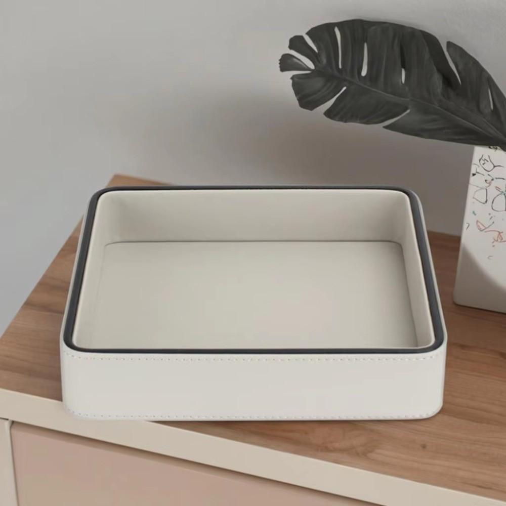PU Leather Jewelry Organizer Box Storage Box Storage Plate Home Entrance