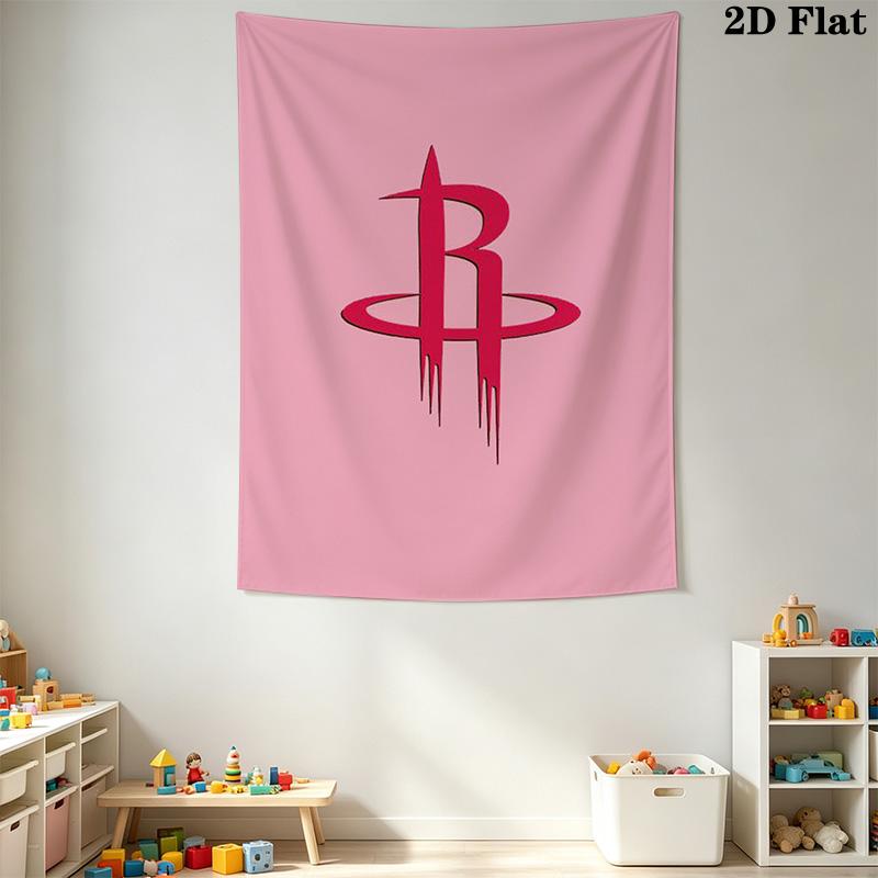 Houston Rockets Logo Threepiece Set 1 Duvet Cover 2 Pillowcase Without Core Duvet Cover And Pillowcase Bedding Set Christmas Birthday Gift