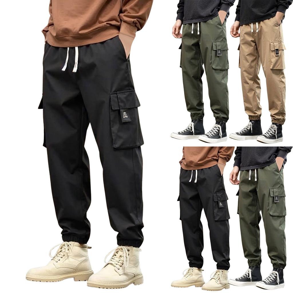 Multi-pocket Overalls Men's Spring And Summer Loose Bundle Feet New Sports Casual Long Pants