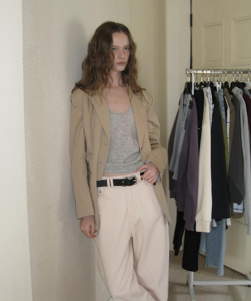 APPAREL ARCHIVE Rivlet Single Cotton Jacket - Beige
