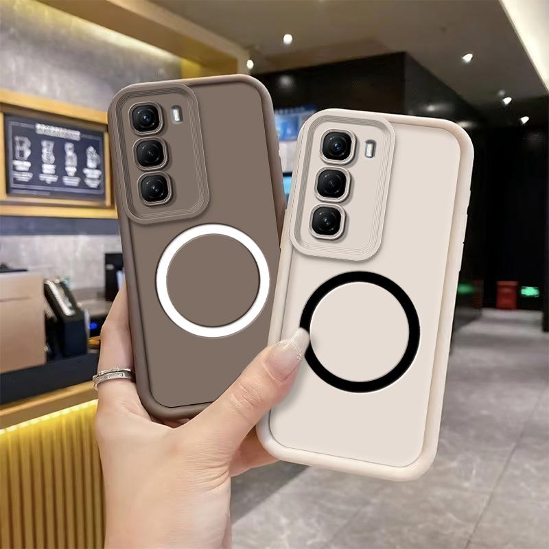 Чехол для телефона Infinix Hot 60 Pro Plus Hot 60i Hot 60 5G, противоударный, из мягкого силикона, защитная крышка с наклейкой-магнитным кольцом