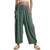 Women's Fashion Casual Solid Color Print High Waist Pants & Capris