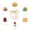 25pcs with Ribbon Gift Packaging Boxes Transparent Dessert Cake Boxes  Baby Shower