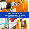 Grease Gun Hose Grease Gun Kit 23.6 inches Heavy Duty Flexible Gun Whip Hose Coupler Extension Spring Flex Hose Blue