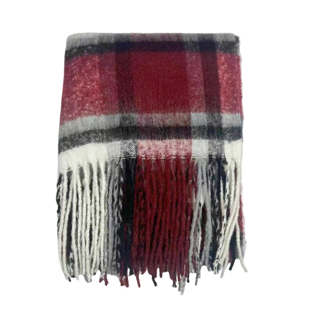 New Atmosphere Scarf Versatile Warm Autumn and Winter Scarf Women's Thickened Shawl Maillard Color