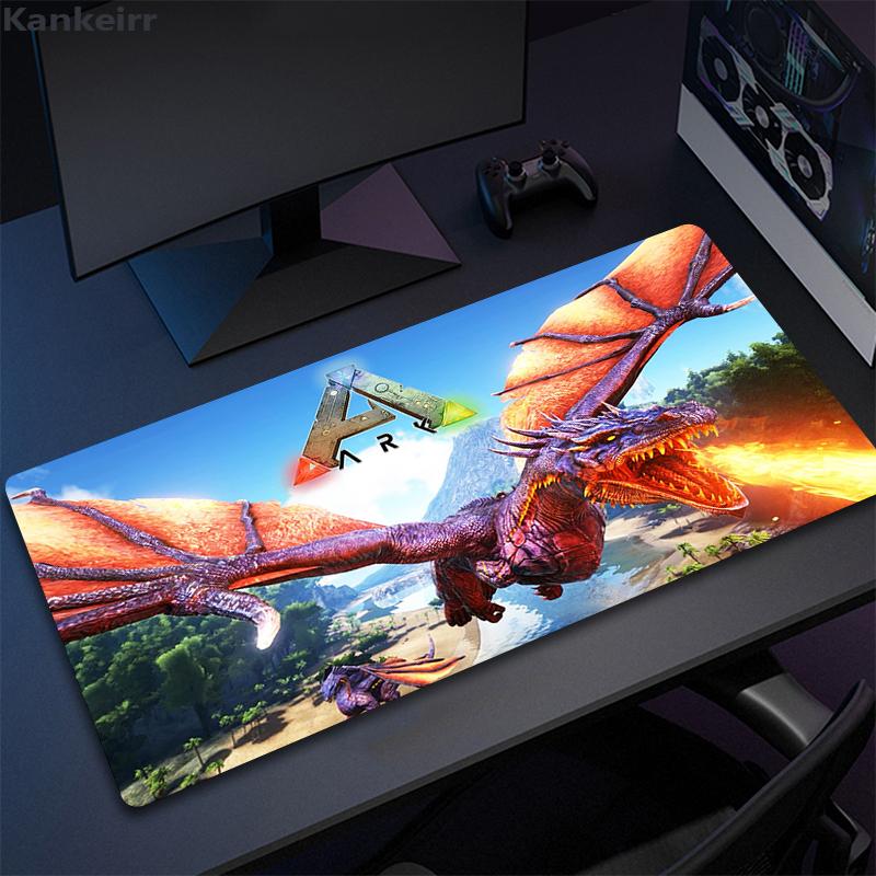 Большой игровой коврик для мыши Ark Survival Evolved Большие игровые коврики XXL для стола Коврики для мыши Геймерский Натуральная резина Противоскользящий коврик для стола ноутбука